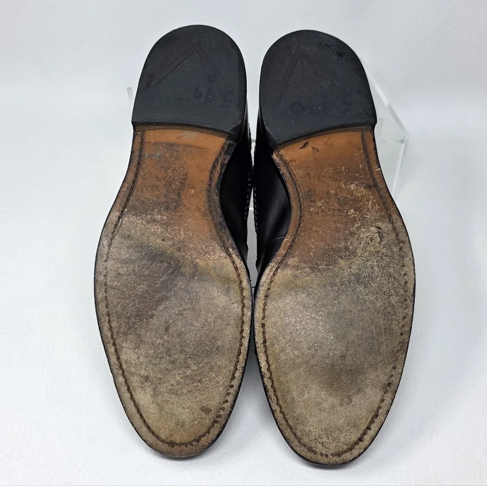 Allen Edmonds CODY Black Leather Woven Kiltie Tassel Loafer Dress Shoes Sz 10.5